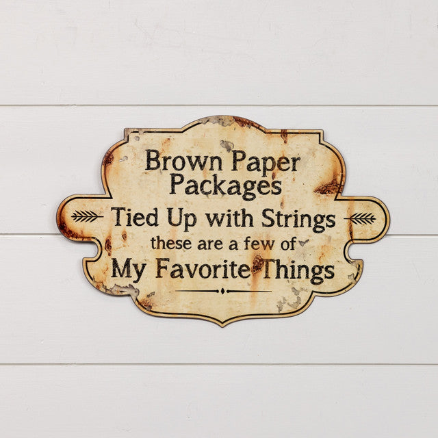 Brown Paper Packages Wall Sign