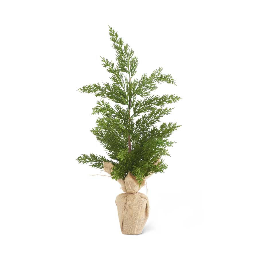 Real Touch Pine Seedling Tree w/ Burlap Base (S)