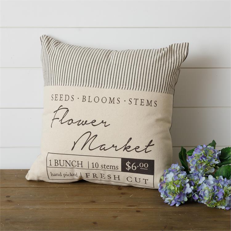 Fresh Flower Market Advertising Pillow