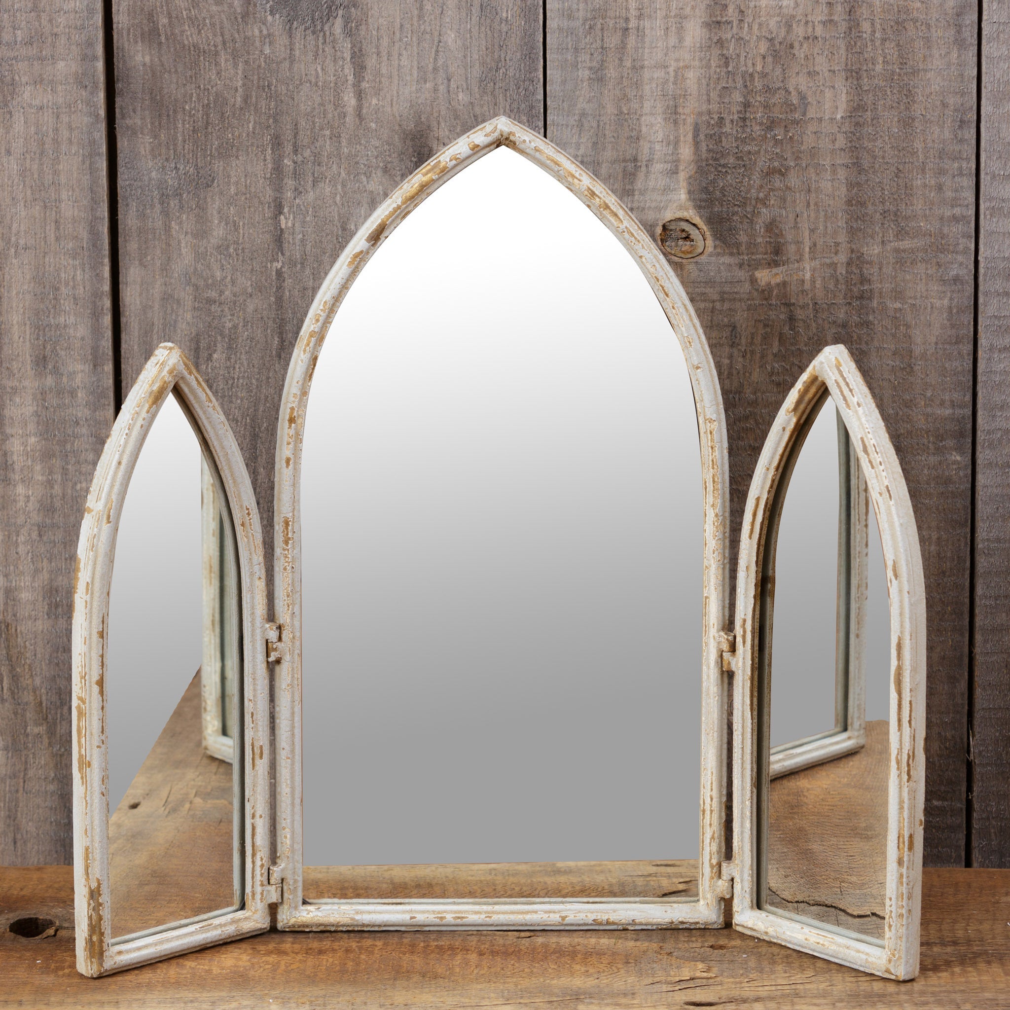 Tri Fold Cathedral Mirror