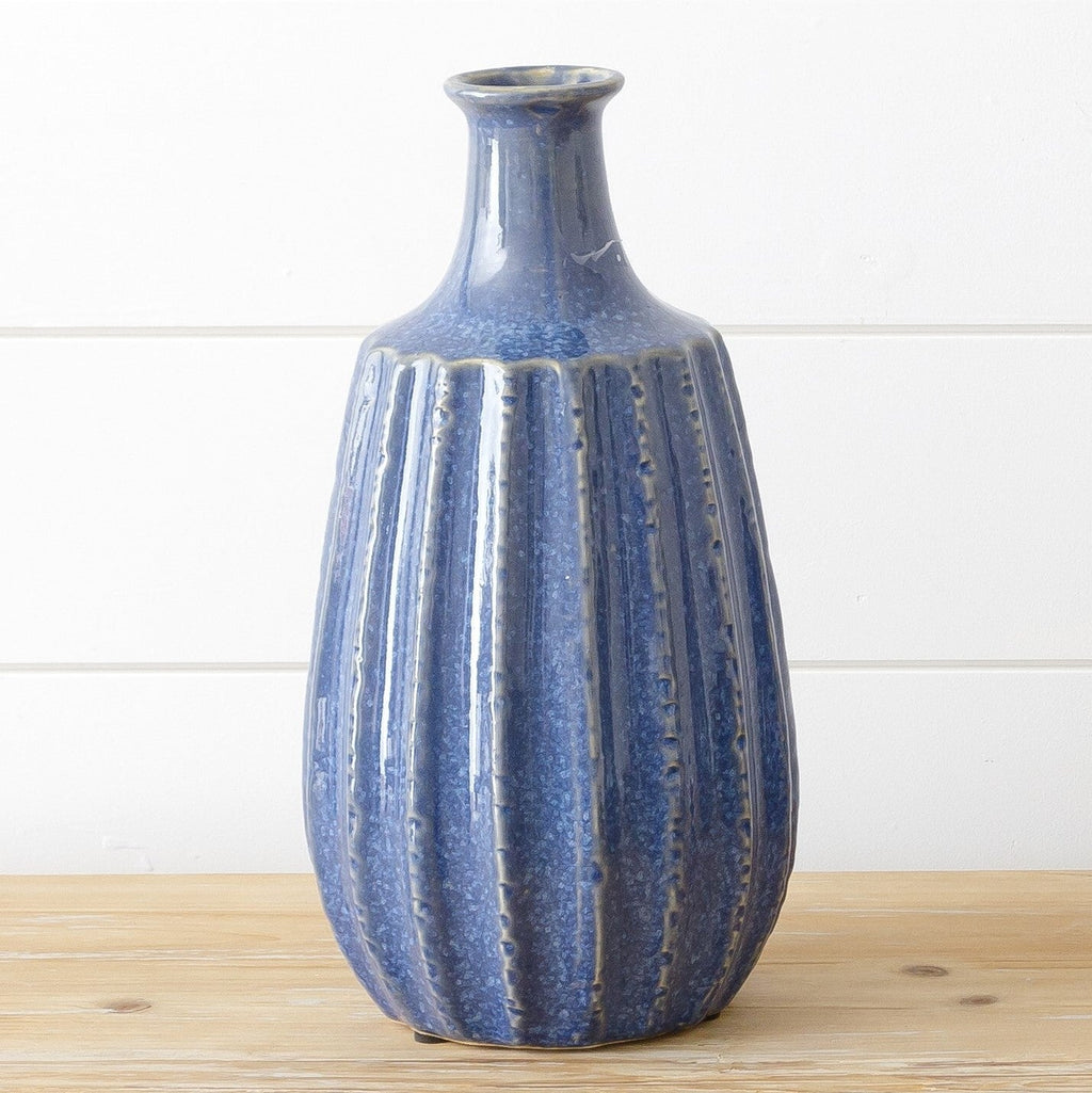 Nautical Blue Ceramic Vase (L) West Haven & Company