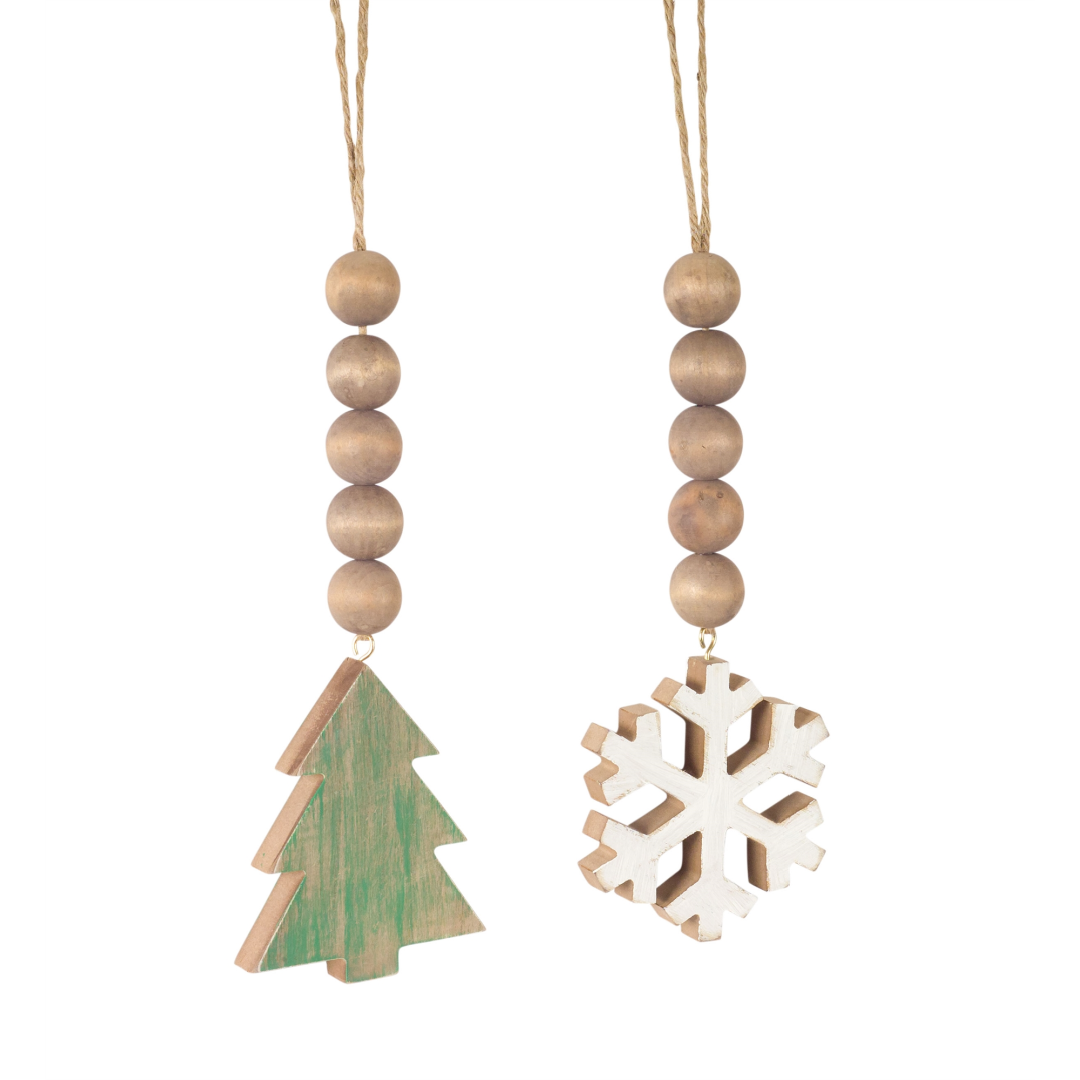 Wooden Holiday Drop Beads