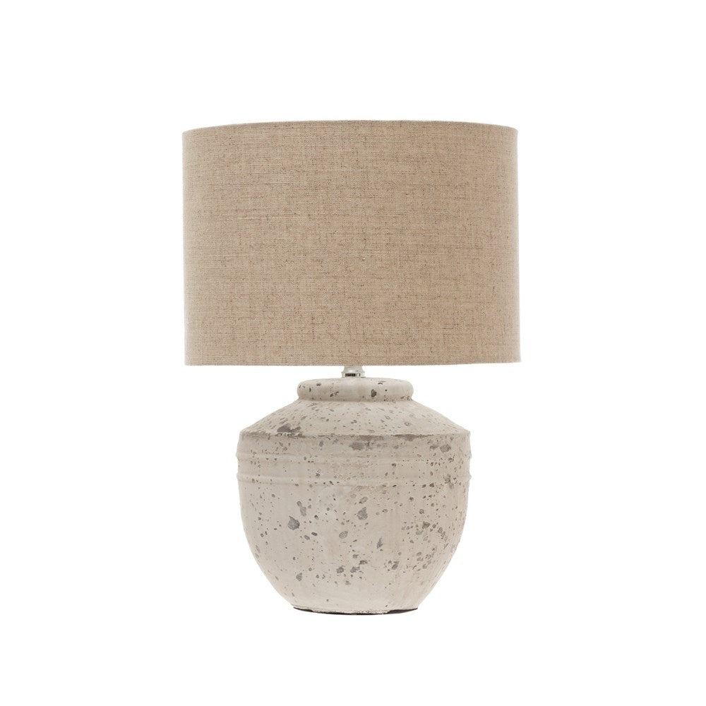 Cement Table Lamp w/ Shade (5667296772253)